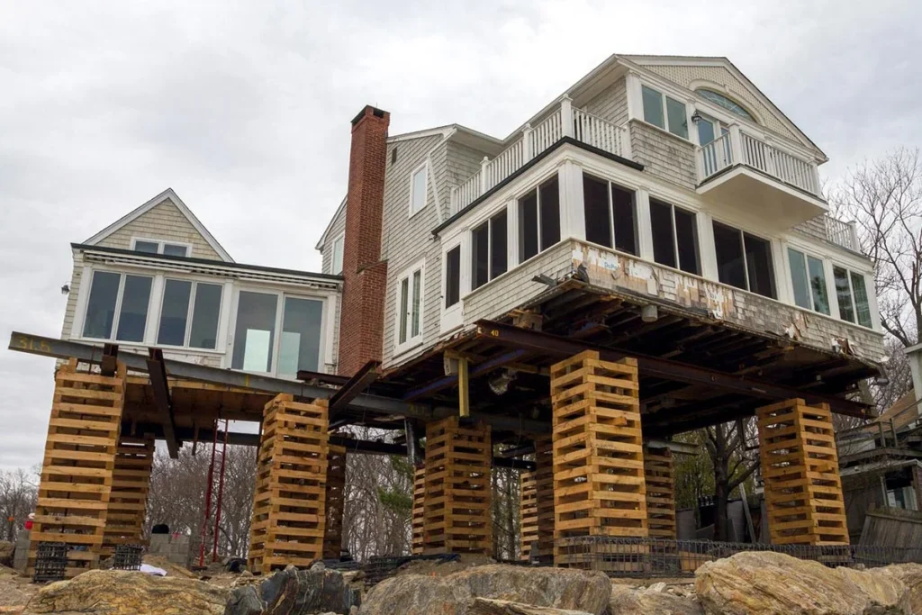 Elevated Pilings or Stilts Foundation Repair in Falls Church, VA