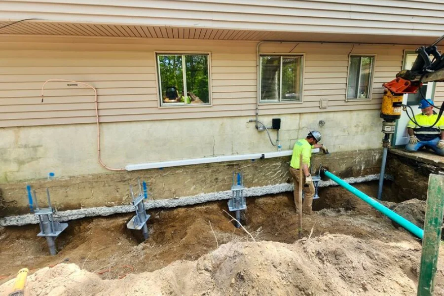 Helical Pier Installation in Falls Church, VA